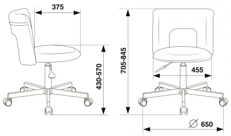 Кресло Бюрократ KF-1M черный 26-28 крестовина металл черный