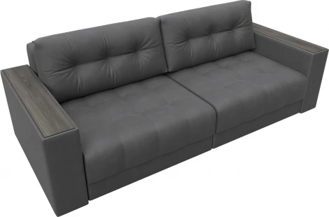 Диван прямой с декором Лига-049 НПБ Лига Диванов (Замша) арт.128411