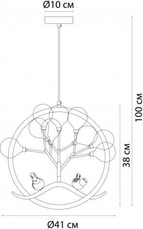 Подвесной светильник Arte Lamp Candy A7274SP-9GO