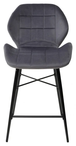 Полубарный стул M-City MARCEL BLUVEL-14 GREY (H=65cm), велюр