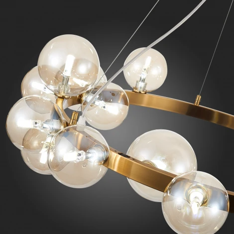 Подвесная люстра ST Luce Necton SL1165.303.15 (220V, на тросе, шарики, молекулы)