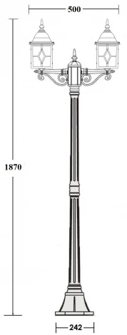 Наземный фонарь Oasis Light TALLIN 1L 64308A Gb