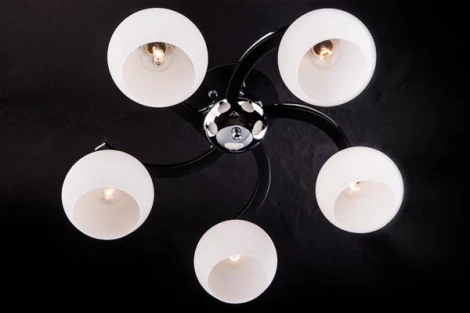 Потолочная люстра Eurosvet 9654 9654/5 хром/венге (220V, шарики)