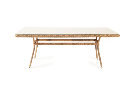 Плетеный стол из искусственного ротанга 200х90см, цвет соломенный 4SIS Латте YH-T4766G-2