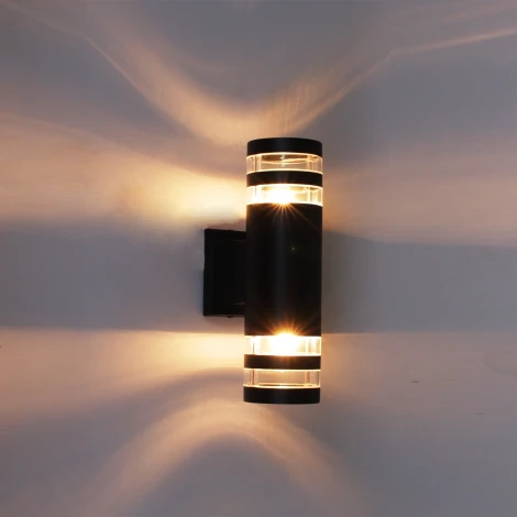 Настенный светильник уличный Reluce 86227-9.2-002CT 2*E27 BK (220V, IP65)