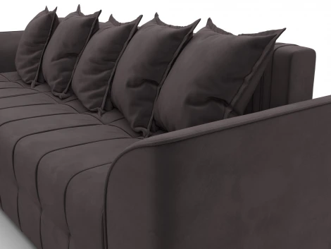 Диван угловой Лига-113 угол левый (ДСП,Велюр/Коричневый) Лига Диванов 136725L