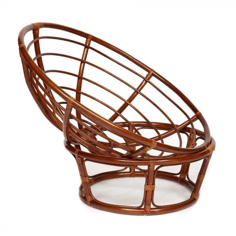 Кресло PAPASAN/ПАПАСАН 23/01 W /с подушкой/ диаметр подушки 122см, 115х101х104см, пекан орех, ткань оранжевый, с 23 Tetchair 13737