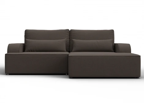 Диван угловой Лига-120 угол правый (ДСП,Брус,Фанера,ЛДС,Рогожка/Коричневый) Лига Диванов 137284