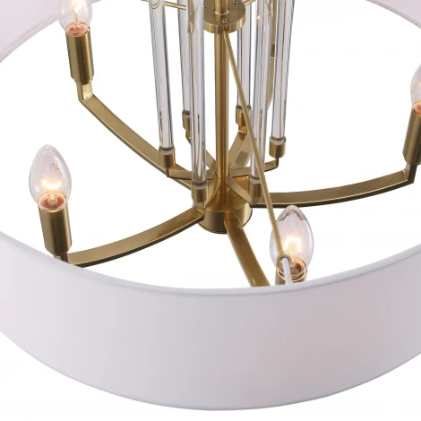 Подвесной светильник ST Luce SL1403.303.05 Опал Латунь/Прозрачный E27*5 40W