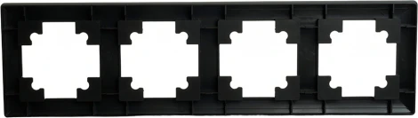 Рамка на 4 поста (черный) Stekker Катрин 39815