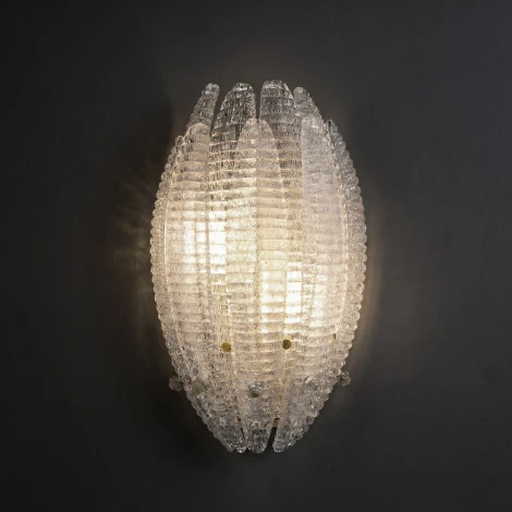 Бра с фактурным стеклом Eurosvet Flowers 101015 латунь