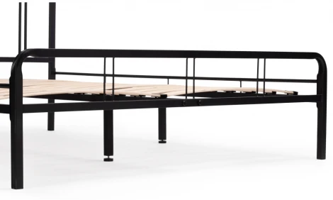 Двуспальная кровать Woodville Рейк 160х200 черная 403027