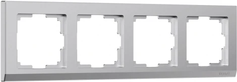 Рамка на 4 поста (серебряный матовый) Werkel W0041865 (a063456)