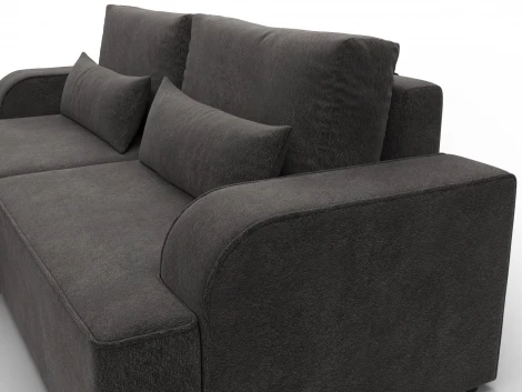 Диван угловой Лига-120 угол левый (ДСП,Брус,Фанера,ЛДС,Велюр/Темно-коричневый) Лига Диванов 137289L