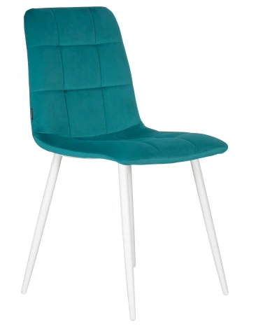 Стул обеденный DOBRIN CHILLY (Морской волны Holland 56, основание белое)