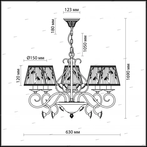 Подвесная люстра Odeon Light Montala 2886/5