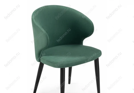 Стул Woodville на металлокаркасе Алсисар катания изумруд / черный 469974