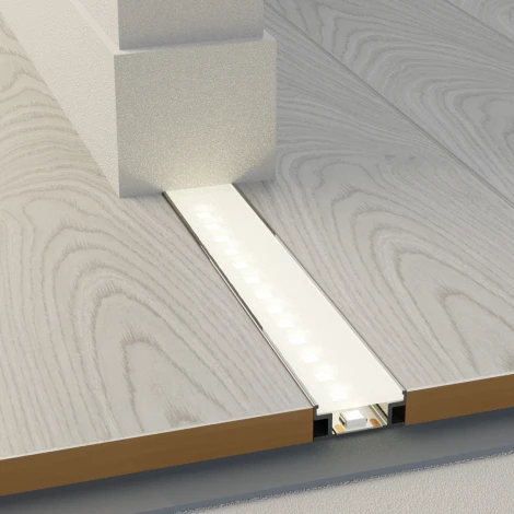 Профиль алюминиевый напольный встраиваемый серый IP67 19х8х2000мм Wolta WAP WAP-I/F-19/8/2000-A