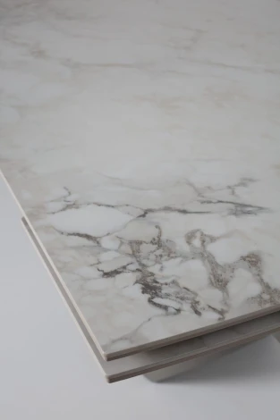 Стол ПУАНТО 200 цвет КРЕМ (BRECHA CREMA ELEGANCE), керамика / Латте каркас M-City 64412