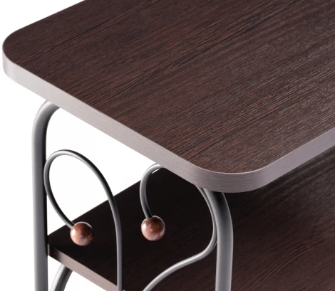 Прикроватная тумба Woodville Клео 2 черная / венге 446218