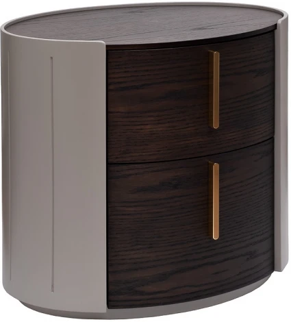 Тумбочка 2 ящика темный шпон 59*43*55см Garda Decor арт.77IP-30200
