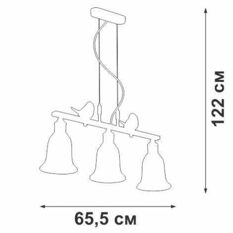 Подвесной светильник V2958-0/3S Vitaluce (220V, на тросе)