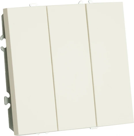 Выключатель трехклавишный (белый) Stekker Эмили 49870