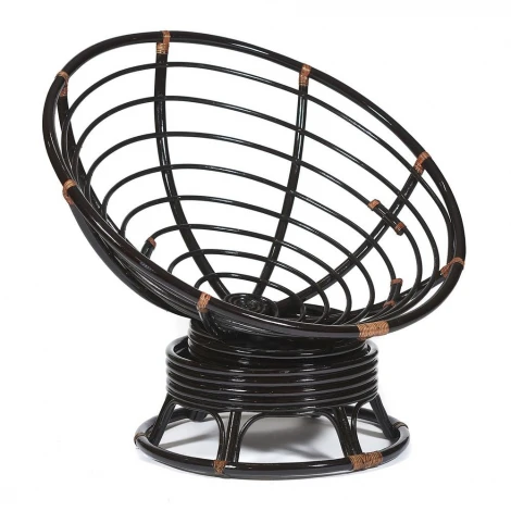 Кресло-качалка "PAPASAN" w 23/01 B / с подушкой / Antique brown (античный черно-коричневый)