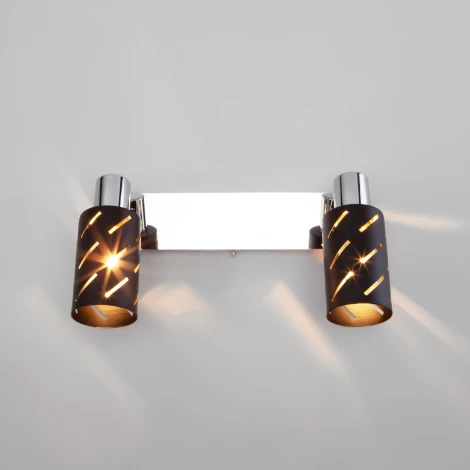 Спот Eurosvet Fente 20090/2 черный/хром (220V, выключатель)