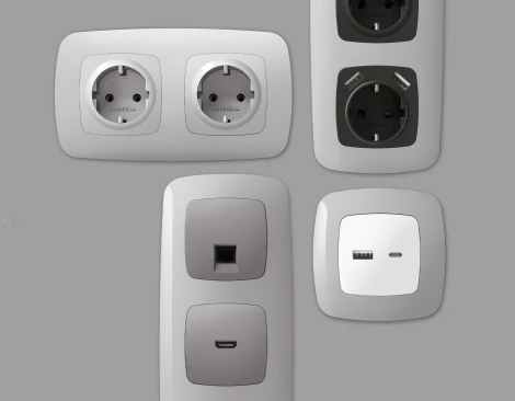 Рамка Ambrella Volt OMEGA Ecta (Серебро глянец) 4-ая OF140404