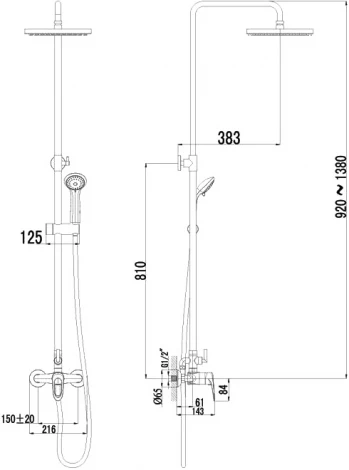 Душевая стойка Lemark Omega LM3160C