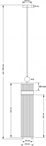 Подвесной светильник Kutek Loretto LOR-ZW-2(Z)120/R (220V)