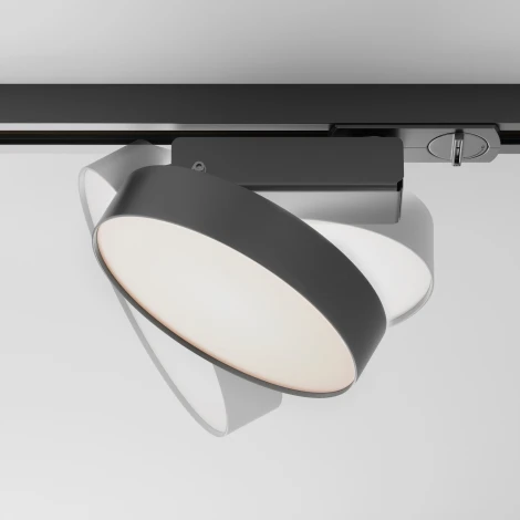 Трековый светильник Zon Unity 3000K 12Вт 110° LED (однофазный) Maytoni Technical TR043-1-12W3K-B (220V, круглые)
