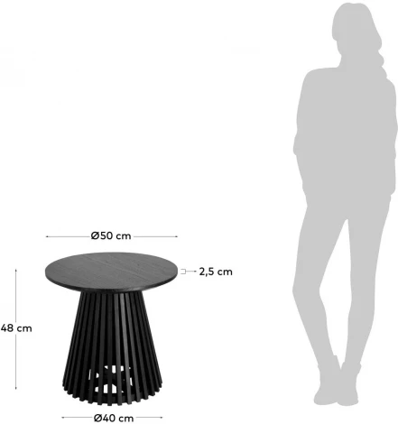 Журнальный стол La Forma (ex Julia Grup) Jeanette (Черный/ Дерево) 81786