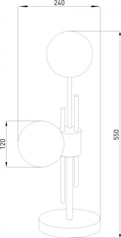 Настольная лампа Eurosvet Volver 01383/2 черный (220V, выключатель, шарики)