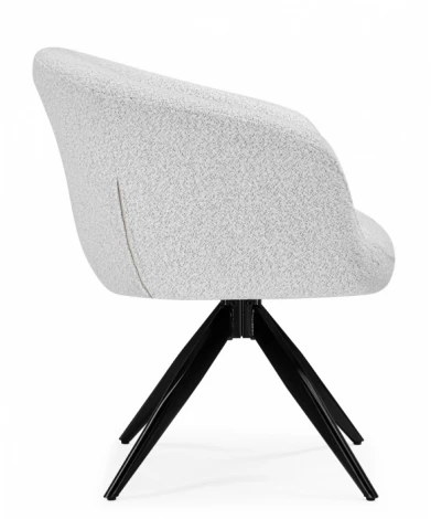 Обеденный стул Woodville Solomon (Металл, Букле/Черный) арт.15882