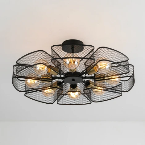 Потолочная люстра на штанге Arte Lamp Maasym A7044PL-8BK (220V, круглые)