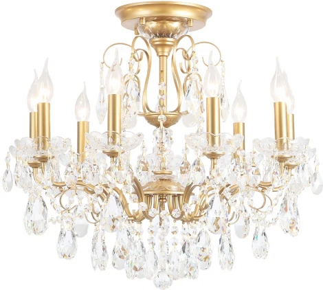 Потолочная люстра на штанге Crystal Lux MONTANA PL9 (220V, подвески, подсвечник, свеча)