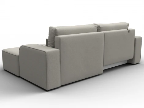 Диван угловой Лига-120 угол правый (ДСП,Брус,Фанера,ЛДС,Рогожка/Бежевый) Лига Диванов 137283