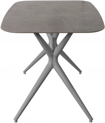 Стол обеденный обеденный JET CERAMIC прямоугольный 120*80 (Термопластичный полимер, Серый) FA Grigio Pietra di luna 80х120