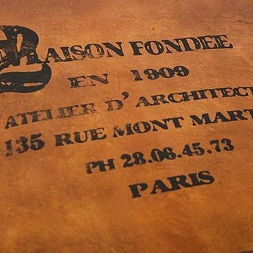 Столик - сундук Secret De Maison CONCORDE ( mod. 3176 ) Античный светлый (дерево манго/кожа буйвола)