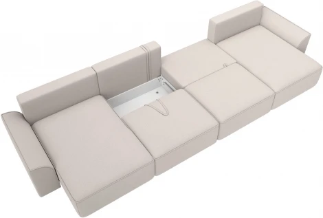 Диван п-образный Лига-048 НПБ лонг Лига Диванов (Замша) арт.128363