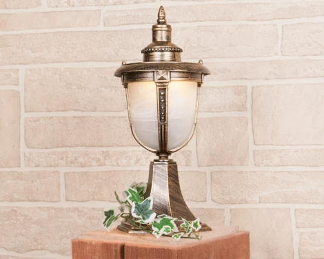 Наземный фонарь Elektrostandard Atlas черное золото GLYF-2010S