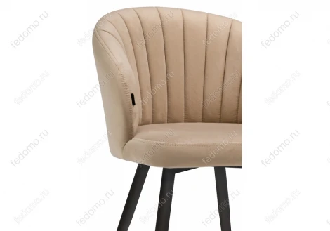 Стул Woodville на металлокаркасе Бэнбу velutto 05 / черный 462396