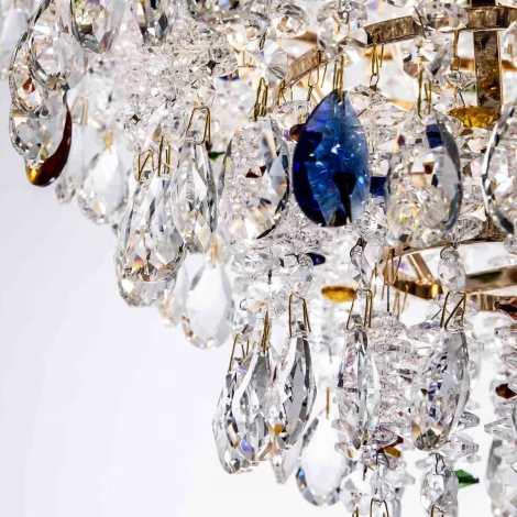 Подвесная люстра хрустальная Modelux MODELUX ML.850.12 GD