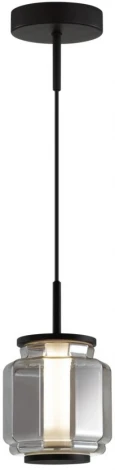 Подвесной светильник Odeon Light Jam 5408/5L черный/дымчатый/металл/стекло/акрил LED 5W 3000K 304Лм (220V, на проводе, круглые)
