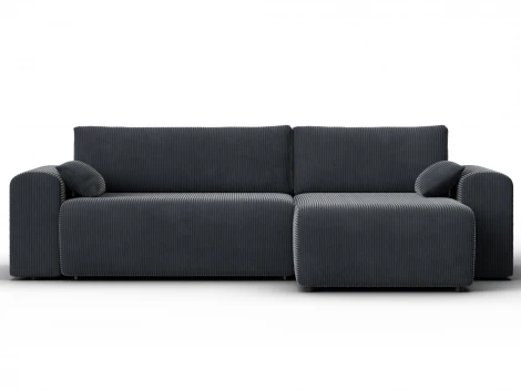 Диван угловой Лига-099 угол универсальный (ДВП,ДСП,ЛДСП,Брус,Фанера,Велюр/Серый) Лига Диванов 132588