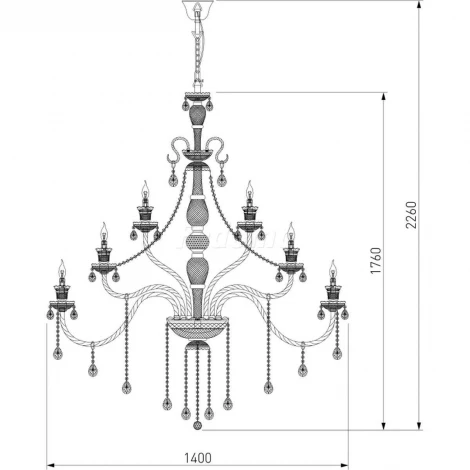 Подвесная люстра Bogate's Gabrielle 336 Strotskis