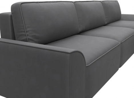 Диван угловой Лига-048 НПБ лонг Лига Диванов (Замша) арт.128507