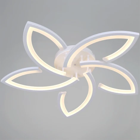 Потолочная люстра светодиодная на штанге с пультом с регулировкой цветовой температуры, яркости и с ночным режимом Reluce 54090-0.3-05 WH